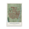 Map of Hawaiian Gardens, California, 12 x 18 inch unframed archival matte print
