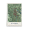 Map of Healdsburg, California, 12 x 18 inch unframed archival matte print