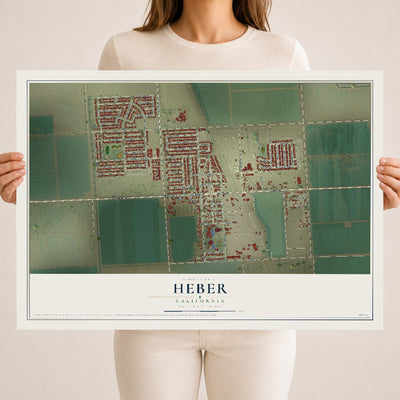 Map of Heber, California, 18 x 24 inch unframed archival matte print