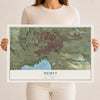 Map of Hemet, California, 12 x 18 inch unframed archival matte print