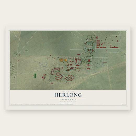Herlong, California map print, the full design