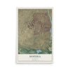 Map of Hesperia, California, 12 x 18 inch unframed archival matte print
