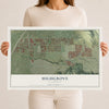 Map of Highgrove, California, 12 x 18 inch unframed archival matte print