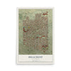 Map of Hillcrest, California, 12 x 18 inch unframed archival matte print