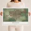 Map of Holtville, California, 12 x 18 inch unframed archival matte print