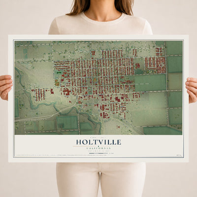 Map of Holtville, California, 18 x 24 inch unframed archival matte print