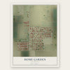 Home Garden, California map print, the full design