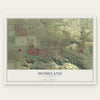 Homeland, California map print, the full design