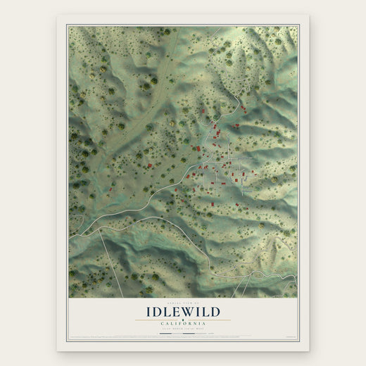 Idlewild, California map print, the full design