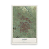 Map of Indio, California, 12 x 18 inch unframed archival matte print