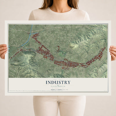 Map of Industry, California, 18 x 24 inch unframed archival matte print