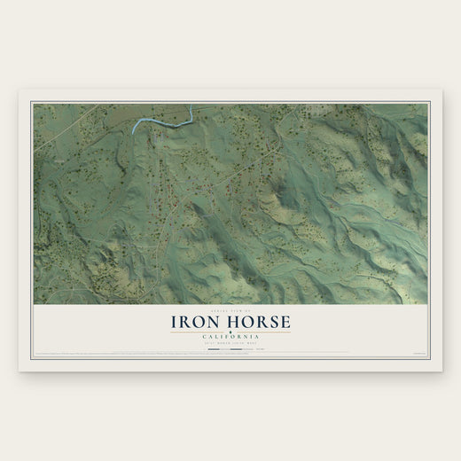 Iron Horse, California map print, the full design