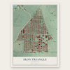 Iron Triangle, California map print, the full design