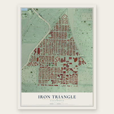 Iron Triangle, California map print, the full design