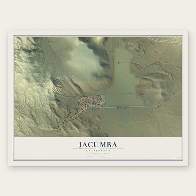 Jacumba, California map print, the full design