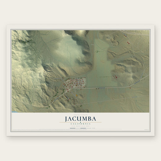 Jacumba, California map print, the full design