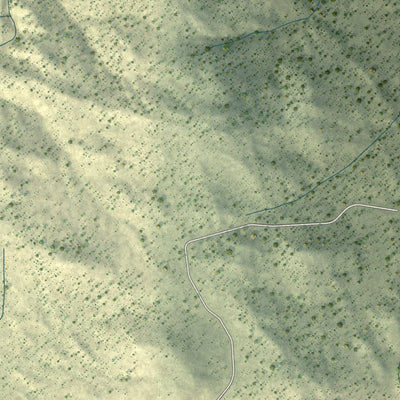 Close-up of the map of Jacumba, California print showing street and building detail
