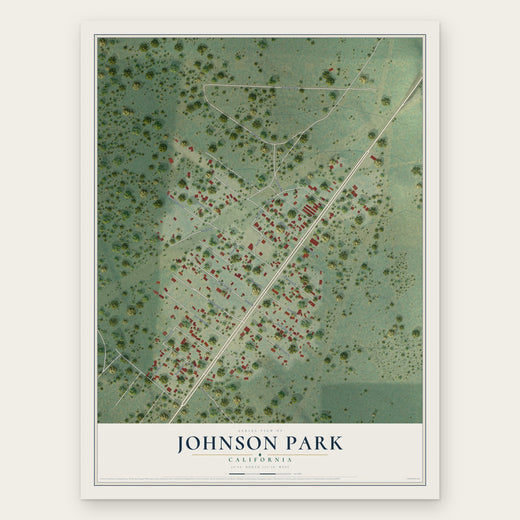 Johnson Park, California map print, the full design