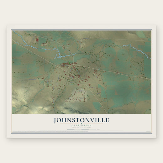 Johnstonville, California map print, the full design