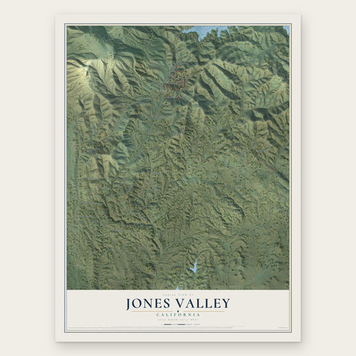 Jones Valley, California map print, the full design
