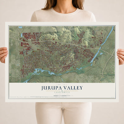 Map of Jurupa Valley, California, 18 x 24 inch unframed archival matte print