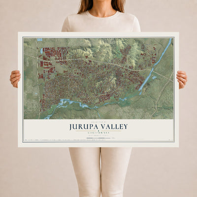 Map of Jurupa Valley, California, 24 x 36 inch unframed archival matte print