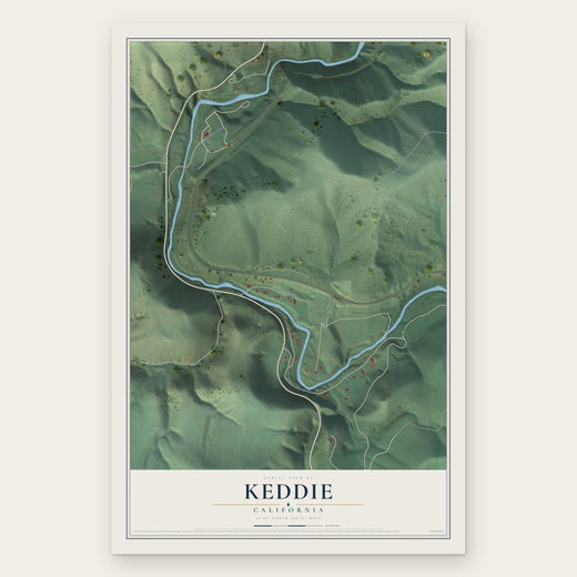 Keddie, California map print, the full design