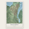 Kelly Ridge, California map print, the full design