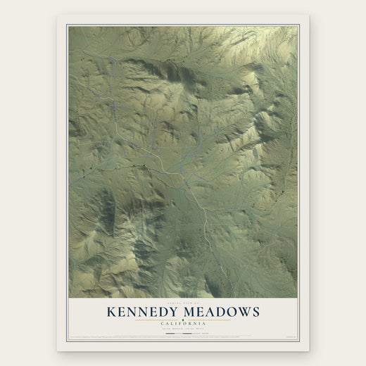 Kennedy Meadows, California map print, the full design