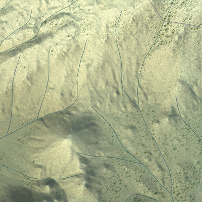 Close-up of the map of Kennedy Meadows, California print showing street and building detail