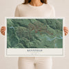 Map of Kentfield, California, 12 x 18 inch unframed archival matte print