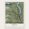 Keswick, California map print, the full design