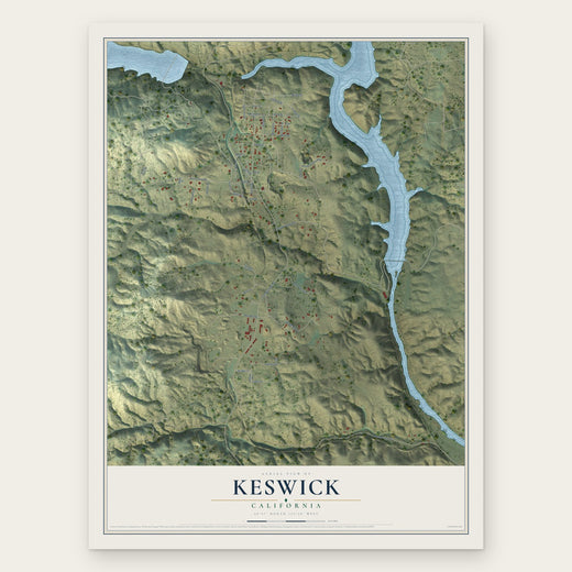 Keswick, California map print, the full design