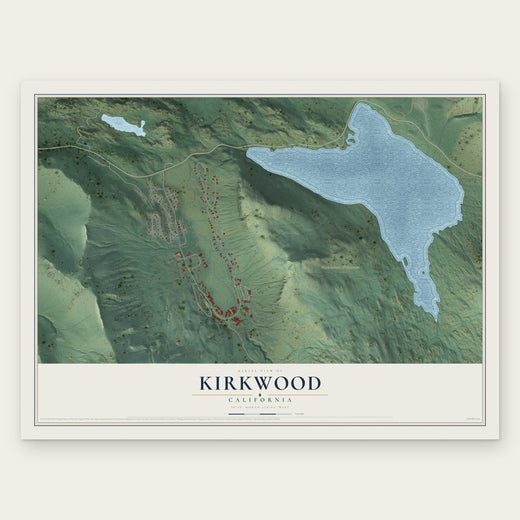 Kirkwood, California map print, the full design