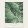 Kneeland, California map print, the full design
