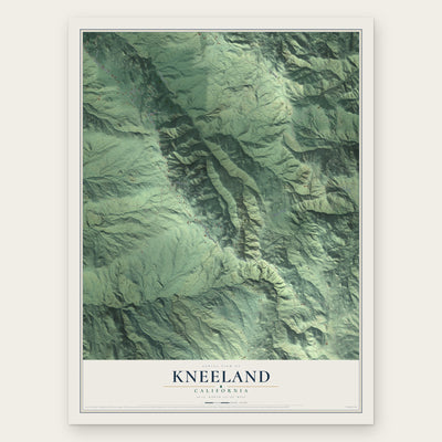 Kneeland, California map print, the full design