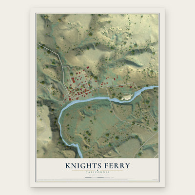 Knights Ferry, California map print, the full design