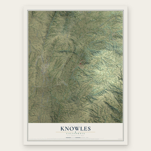 Knowles, California map print, the full design
