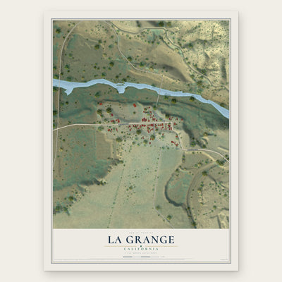 La Grange, California map print, the full design