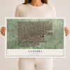 Map of La Habra, California, 12 x 18 inch unframed archival matte print