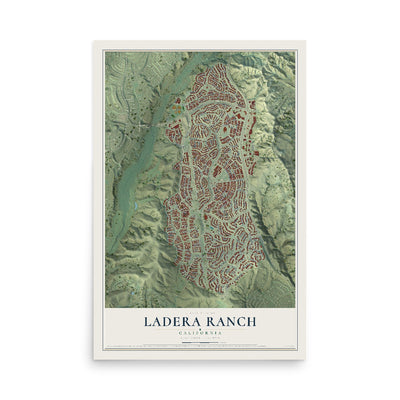 Map of Ladera Ranch, California, 12 x 18 inch unframed archival matte print