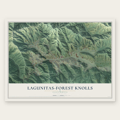 Lagunitas-Forest Knolls, California map print, the full design