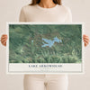 Map of Lake Arrowhead, California, 12 x 18 inch unframed archival matte print