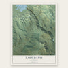 Lake Davis, California map print, the full design