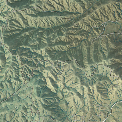 Close-up of the map of Lake Elsinore, California print showing street and building detail