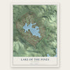 Lake of the Pines, California map print, the full design