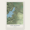 Lake Shastina, California map print, the full design