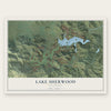 Lake Sherwood, California map print, the full design