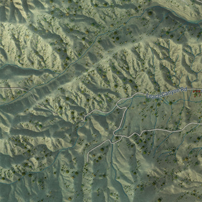 Close-up of the map of Lakeland Village, California print showing street and building detail