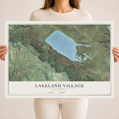 Map of Lakeland Village, California, 18 x 24 inch unframed archival matte print